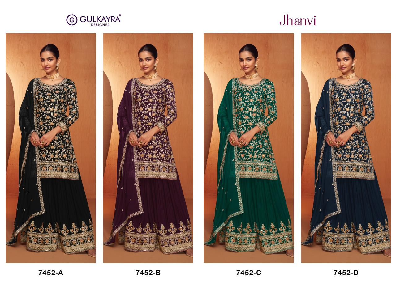 Jhanvi By Gulkayra Real Chinon Wedding Wear Designer Readyamde Suits Wholesale Price In Surat